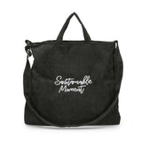 Women's Corduroy Handbag Shoulder Messenger Bag Satchel Tote Handle Purse