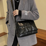Plaid Shoulder Bag Flap Messenger Crossbody Retro Handbag
