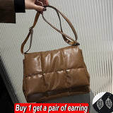 Plaid Shoulder Bag Flap Messenger Crossbody Retro Handbag