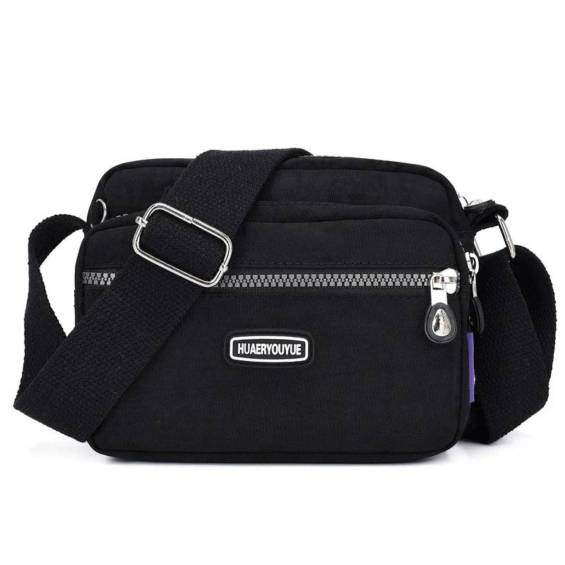 Waterproof Nylon Beach Handbag Zipper Crossbody Bag