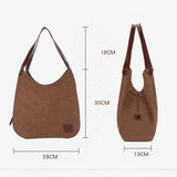 Vintage Canvas Handbag Women Large Capacity Shoulder Bag