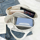 Summer Canvas Women's Tote Bag Solid Top-handle Large Capacity Shopping Purse