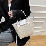 Large Capacity Women Shoulder Bag Straw Handbags Casual Vacation