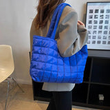 Winter Shoulder Bag Solid Nylon Handbags Casual Tote Bags For Women