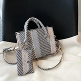 Mini Tote Bags Striped Crossbody Bags Ins Shoulder Bag