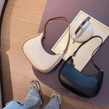 Women's PU Leather Half-moon Armpit Shoulder Bag
