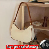 Women's PU Leather Half-moon Armpit Shoulder Bag