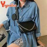 Women Chains Crossbody Bag PU Leather Bag Messenger Bag Handbag