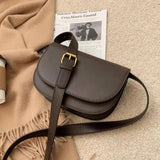 PU Leather Ladies Handbags Commuters Bag Solid Casual Versatile Adjustable Strap