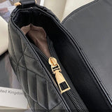 D0LF Shoulder Bag Thick Chain Quilted Handbag Women Clutch Bag