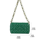 D0LF Shoulder Bag Thick Chain Quilted Handbag Women Clutch Bag