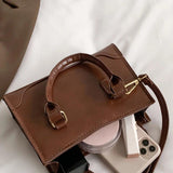 Small Shoulder Bag Female PU Leather Top-Handle Bag Satchel Bag
