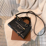 Small Shoulder Bag Female PU Leather Top-Handle Bag Satchel Bag