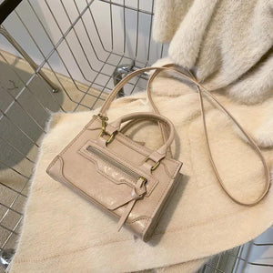 Small Shoulder Bag Female PU Leather Top-Handle Bag Satchel Bag