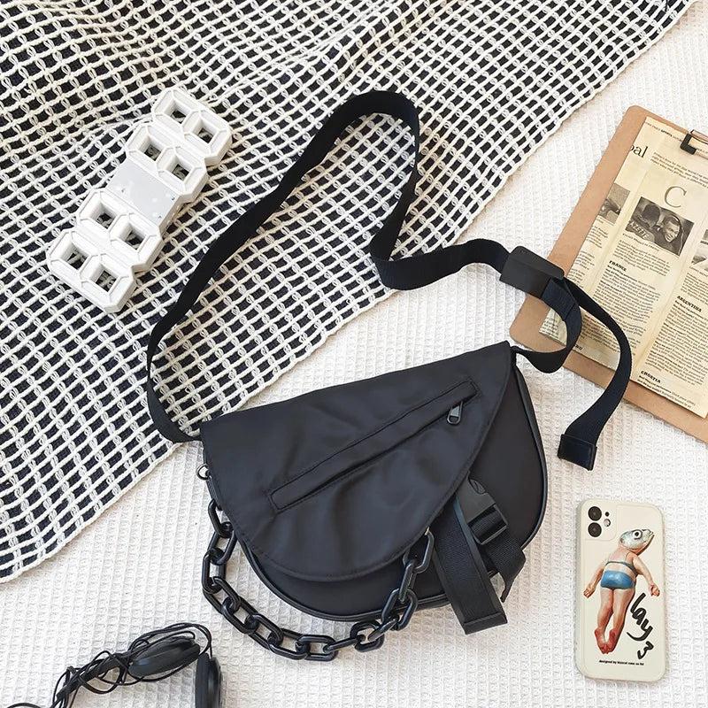 Acrylic Chain Crossbody Bag Patchwork Handbags Messenger