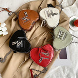 Gothic Heart Shape Blade Zipper Crossbody Bag