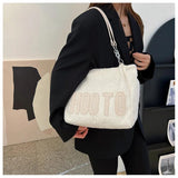 Women Plush Tote Shoulder Bags High Warm Bags