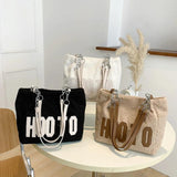 Women Plush Tote Shoulder Bags High Warm Bags