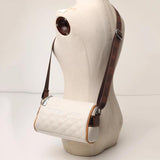 Leather Rhombus Print Crossbody Bag Casual Evening Purse