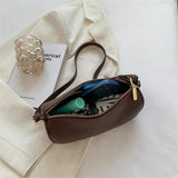 Women's Leather Shoulder Bag Autumn/Winter Solid Color Pillow Bag