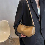 Women's Leather Shoulder Bag Autumn/Winter Solid Color Pillow Bag