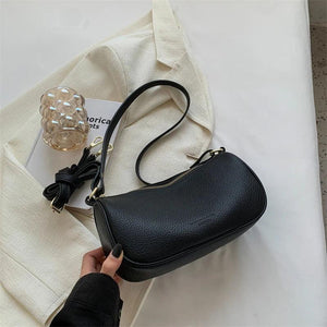 Women's Leather Shoulder Bag Autumn/Winter Solid Color Pillow Bag