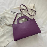 Korea Style Women Shoulder Bag Solid Pu Leather Handbags