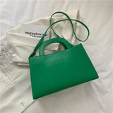 Korea Style Women Shoulder Bag Solid Pu Leather Handbags