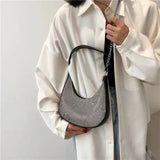Chain Diamonds Shoulder Bag Bling Rhinestone Handbag Clutch