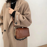 Small Box Bag Pu Leather Crossbody Bag Women's Handbags Lady Shoulder Bags