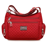 Plaid Shoulder Bag Women Waterproof Oxford Crossbody Handbag