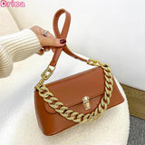 Solid Shoulder Bags Horizontal Square High Bags
