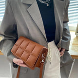 Stylish Weave PU Leather Crossbody Bag for Women