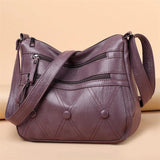 Vintage Shoulder Women's Bag Washed PU Leather Crossbody Bag
