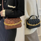 Retro PU Leather Bags for Women Handbags Embossed Diamond Lattice Pattern Bolsa