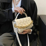 Retro PU Leather Bags for Women Handbags Embossed Diamond Lattice Pattern Bolsa