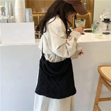 Vintage Knitted Crossbody Handbags Top-handle Bags Large Capacity Portable Purse