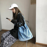 Women Denim Crossbody Bags Large Capacity Shoulder Shopper Bag