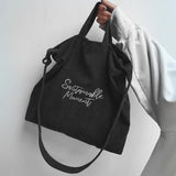 Corduroy Handbag Large Capacity Tote Bag for Women