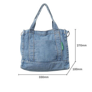 Denim Large Capacity Book Bag for Teen Girls