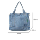 Denim Large Capacity Book Bag for Teen Girls