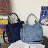 Denim Large Capacity Book Bag for Teen Girls
