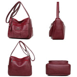 Soft PU Leather Crossbody Bag for Women Casual Messenger Bags