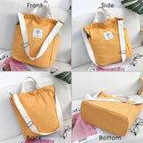 Canvas Shoulder Bag Women Casual Tote Soft Crossbody Bags