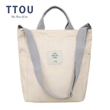 Canvas Shoulder Bag Women Casual Tote Soft Crossbody Bags