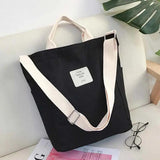 Canvas Shoulder Bag Women Casual Tote Soft Crossbody Bags
