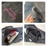 Corduroy Crossbody Bag Large Capacity Solid Color Female Handbag
