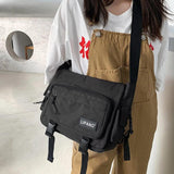 Harajuku Crossbody Bag for Women School Girls Messenger Bag Patchwork Handbag