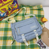 Harajuku Crossbody Bag for Women School Girls Messenger Bag Patchwork Handbag