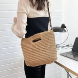 Summer Woven Straw Handbag Large Capacity Handle Bags